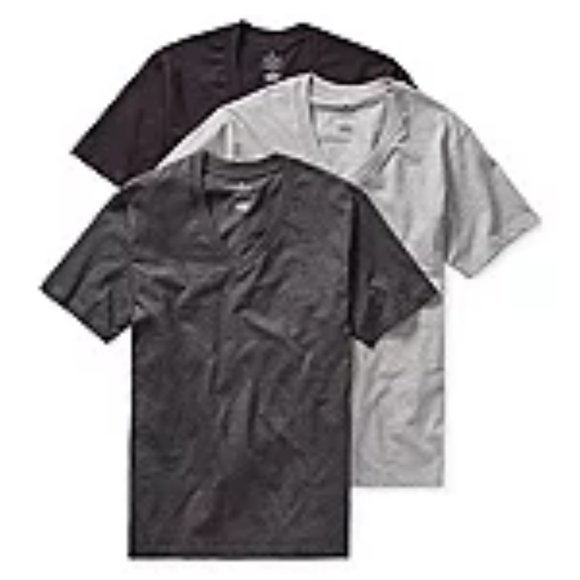 Stafford Heavyweight Mens 3 Pack Short Sleeve V Neck T-Shirt-Big and Tall - Picture 3 of 4
